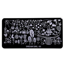 10 Styles Dream Girl Series Nail Stamp Stamping Image Steel Plate Print Nail Art Template DIY Polish Tools J4U66