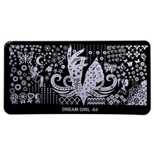 10 Styles Dream Girl Series Nail Stamp Stamping Image Steel Plate Print Nail Art Template DIY Polish Tools J4U66