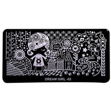 10 Styles Dream Girl Series Nail Stamp Stamping Image Steel Plate Print Nail Art Template DIY Polish Tools J4U66