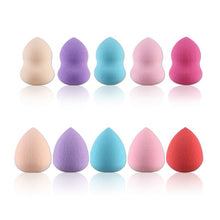10 pieces pack makeup foundation sponge make up brush set powder smooth beauty make up tool color random J4U66