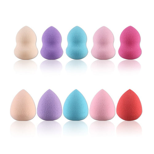 10 pieces/Pack Makeup Foundation Sponge Make Up Brush Set Powder Smooth Beauty Make Up Tool Color Random LY3 J4U66
