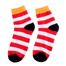 100 cotton warm men mixed color wide stripe ankle soft casual socks J4U66