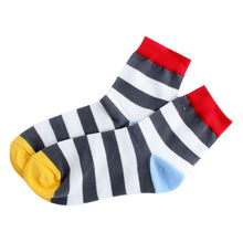 Cotton Warm Men Mixed Color Wide Stripe Ankle Soft Casual Socks PY8 J4U66