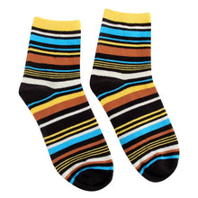 Cotton Warm Men Mixed Color Wide Stripe Ankle Soft Casual Socks PY8 J4U66