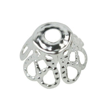 100 Pcs Silver Plated Flower Bead Caps Findings Filigree Flower Cup Shape 7mm Silver Bead Caps For Diy Jewelry Making J4U66