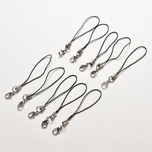 100 Pcs Black Cell Phone Lanyard Cords Strap Lariat Mobile Lobster Clasp J4U66