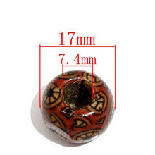 100Pcs Mixed Painted Wood Spacer Beads Fit Charm Bracelet J4U66