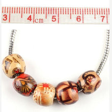 100Pcs Mixed Painted Wood Spacer Beads Fit Charm Bracelet J4U66