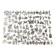 100Pcs Tibetan Silver Mix Charm Pendants Jewelry J4U66