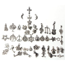 100Pcs Tibetan Silver Mix Charm Pendants Jewelry J4U66