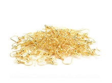 100Pcs Women Earring Fish Hook Coil Ear Wire for Jewelry Women Jewelry 4 Colors Golden Silver Black Dark Bronze Colors J4U66