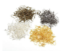 100Pcs Women Earring Fish Hook Coil Ear Wire for Jewelry Women Jewelry 4 Colors Golden Silver Black Dark Bronze Colors J4U66