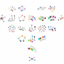 105Pcs Body Jewelry Eyebrow Navel Belly Lip Tongue Nose Piercing Bar Ring J4U66