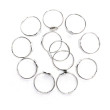 10PCS Dia 8mm Adjustable Silver Plated Flat Ring jewelry Findings Pad Bases Blanks Accessories J4U66