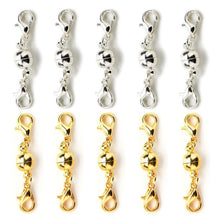 10PCS Silver/Gold Plated Strong Paved Magnetic Clasps Jewelry Findings Magnetic Clasps Lobster Clasps for Necklace and Bracelets J4U66