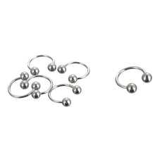 10PCS Stainless Steel Curved Eyebrow Nose Lip Earrings Nipple Piercings Punk Body Piercing  J4U66