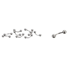 10PCS Stainless Steel Curved Eyebrow Nose Lip Earrings Nipple Piercings Punk Body Piercing  J4U66