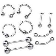 10PCS Stainless Steel Curved Eyebrow Nose Lip Earrings Nipple Piercings Punk Body Piercing  J4U66