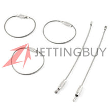 10PCS Stainless Steel Wire Key Ring Chain Keychain Pendant Loop Hiking Climbing Working Aloft Tool Steel Wire Chain Lock 15cm J4U66