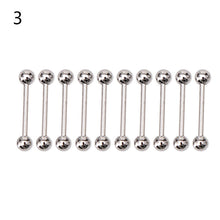 10PCS Stainless steel Ball Tongue Navel Nipple Barbell Rings Bars Body Piercing Sexy J4U66