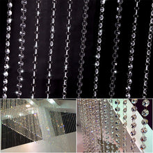 10pcss 1M/3.3 Foot Wedding DIY Decor Acrylic Crystal Beads Curtain Strand Garland PY6 J4U66