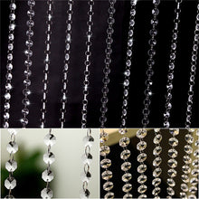10pcs 1m foot wedding diy decor acrylic crystal beads curtain strand garland J4U66