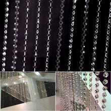 10pcs 1m foot wedding diy decor acrylic crystal beads curtain strand garland J4U66