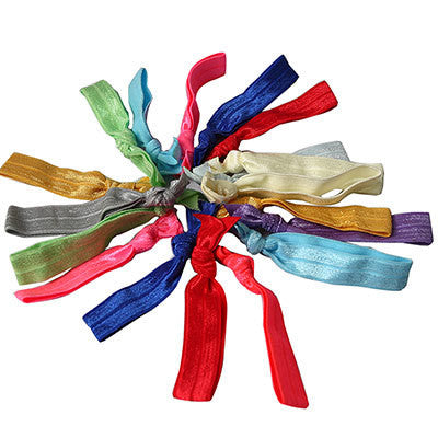 10Pcs Attractive Multi Color Knot Elastic Hair Tie Hairband Rubber Band Ponytail g Headband J4U66