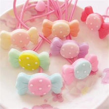 10Pcs Children Girl Elastic Candy Hair Band Headwear Circle Hair Rope Hair Ponytail Holder J4U66
