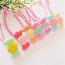 10Pcs Children Girl Elastic Candy Hair Band Headwear Circle Hair Rope Hair Ponytail Holder J4U66