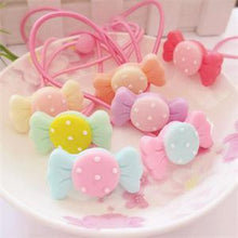 10Pcs Children Girl Elastic Candy Hair Band Headwear Circle Hair Rope Hair Ponytail Holder J4U66