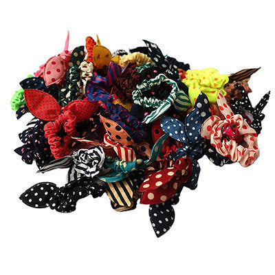 10Pcs Lots Cute Sweet Girl Elastic Hair Band Ponytail Holder Random Color Women Headwear J4U66