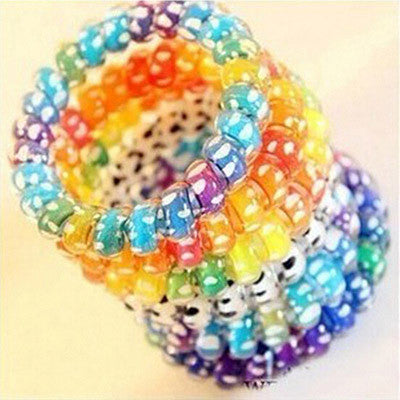10Pcs women Girl Hairband Headband Telephone Cord Elastic Ponytail Holders Hair Ring Scrunchies For Girl Rubber Band Tie J4U66