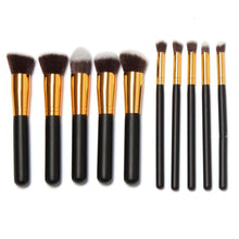 10pc Full Set Women Makeup Brush Kit Superior Professional Soft Cosmetic Brushes Multifunction Toiletry Kit for Women J4U66