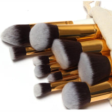 10pc Full Set Women Makeup Brush Kit Superior Professional Soft Cosmetic Brushes Multifunction Toiletry Kit for Women J4U66