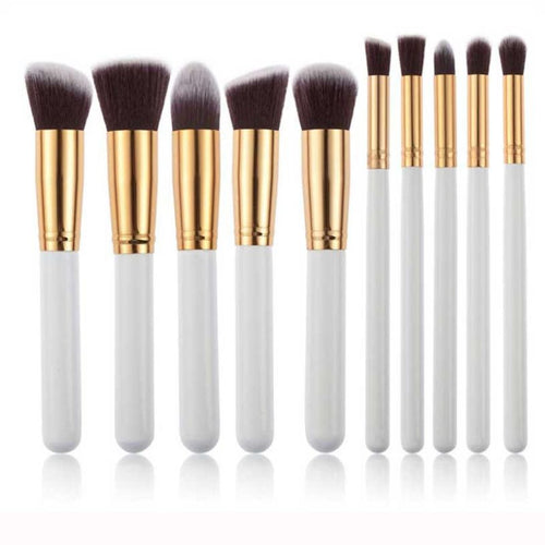 10pc Makeup Brushes Set Pro Powder Blush Foundation Eyeshadow Eyeliner Lip Colorful Cosmetic Brush Kit Beauty Tool  J4U66