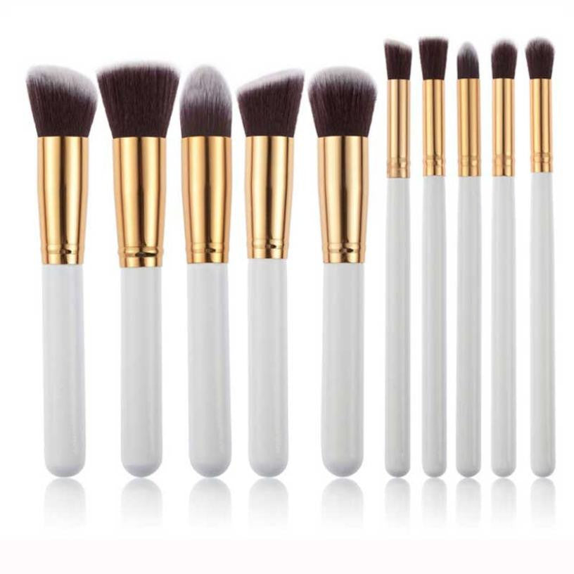 10pc Makeup Brushes Set Pro Powder Blush Foundation Eyeshadow Eyeliner Lip Colorful Cosmetic Brush Kit Beauty Tool  J4U66