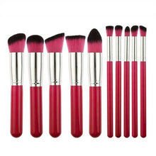 10pc Makeup Brushes Set Pro Powder Blush Foundation Eyeshadow Eyeliner Lip Colorful Cosmetic Brush Kit Beauty Tool  J4U66