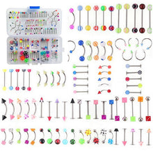 110Pcs Lovely Body Jewellery Piercing Eyebrow Belly Tongue Bar Ring Bulk lots J4U66