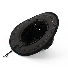 12 Colors Retro Western Cowboy Bucket Brim Hat Cap Men Unisex Sunscreen Knight Hats With Rope PY1 J4U66