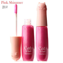 12 ColorsWomen's Charm Make Up Lip Gloss Cartoon Cat Lid Liquid Lip Tint Cosmetics J4U66