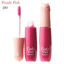 12 colors womens charm make up lip gloss cartoon cat lid liquid lip tint cosmetics J4U66