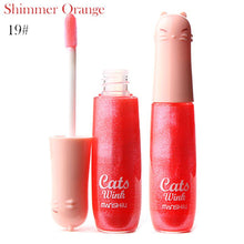 12 colors womens charm make up lip gloss cartoon cat lid liquid lip tint cosmetics J4U66