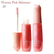 12 colors womens charm make up lip gloss cartoon cat lid liquid lip tint cosmetics J4U66