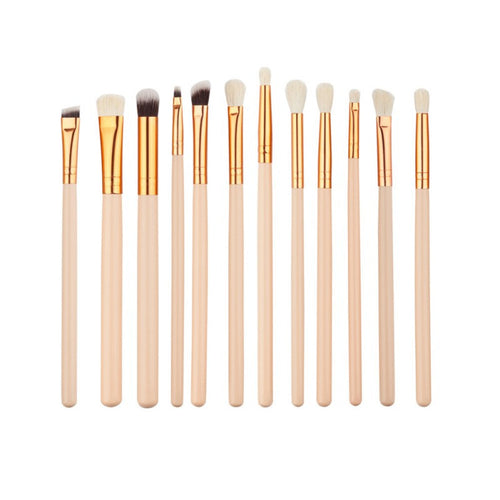 12 Pieces/set Pro Beauty Makeup Brushes Set Foundation Powder Eyeshadow Eyeliner Lip Blush Make Up Tools Pincel Maquiagem J4U66
