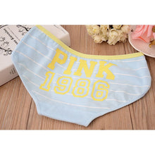 12 Style Sexy Underwear Panties Cotton Stripe Mid Rise Panties Cute Letter Pink Print Girl Casual Underwear PY3 J4U66