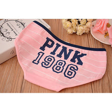 12 style sexy underwear women panties cotton stripe mid rise panties cute letter pink print girl casual underwear J4U66