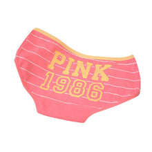 12 Style Sexy Underwear Panties Cotton Stripe Mid Rise Panties Cute Letter Pink Print Girl Casual Underwear PY3 J4U66