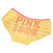 12 style sexy underwear women panties cotton stripe mid rise panties cute letter pink print girl casual underwear J4U66