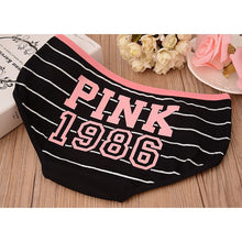 12 style sexy underwear women panties cotton stripe mid rise panties cute letter pink print girl casual underwear J4U66